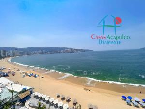 Departamento de playa con 2 recámaras y vista a la bahía de Acapulco