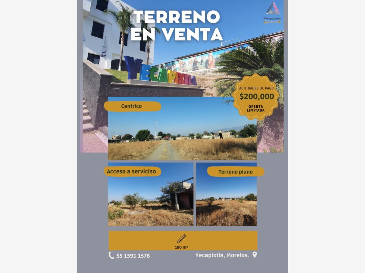 Terreno en venta en Yecapixteca, Yecapixtla