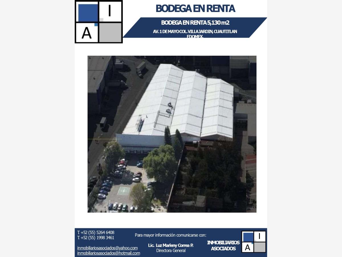 Bodega en renta en Villa Jardin, Cuautitlán — foto 1 de 2