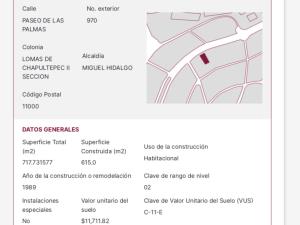 Terreno en venta en Lomas de Chapultepec II Sección, Miguel Hidalgo — foto 2 de 4