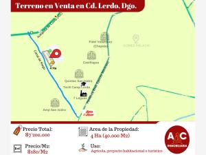 Terreno en venta en Lerdo Centro, Lerdo, Durango