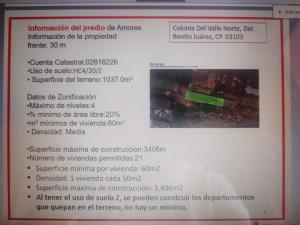 Terreno en venta en Del Valle Norte, Benito Juárez, Ciudad de México