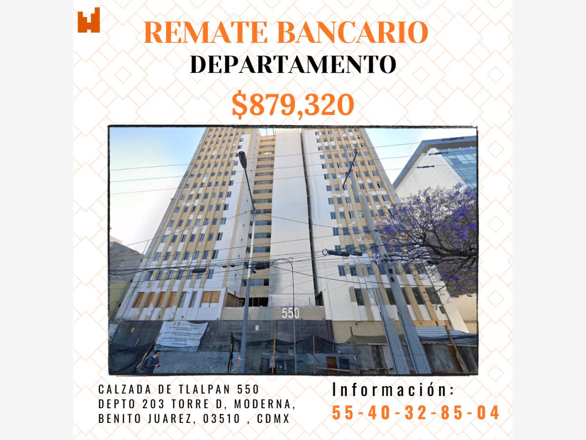 Departamento en venta en Moderna, Benito Juárez — foto 1 de 10