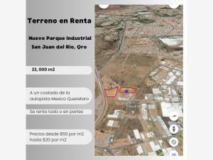 Terreno en renta en Parque Industrial Nuevo San Juan, San Juan del Río, Querétaro