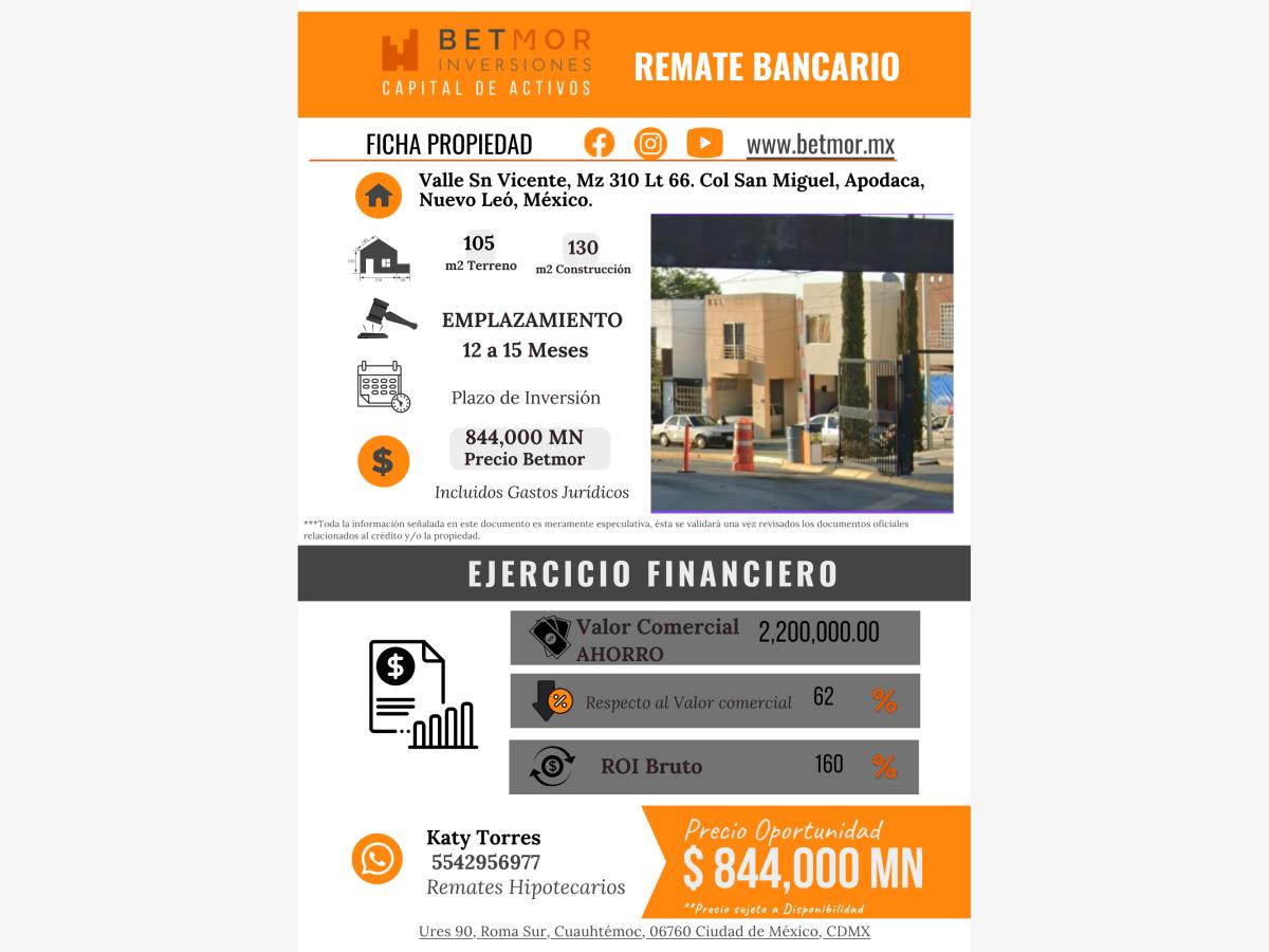 Casa en venta en San Miguel, Apodaca