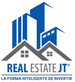 Logotipo de Real Estate JT. La Forma Inteligente de Invertir