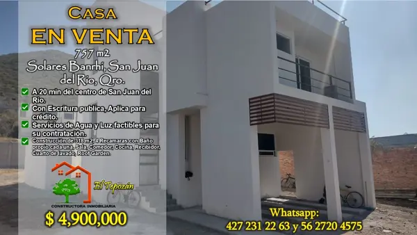 Casa en venta en Granjas Banthí Sección Solares, San Juan del Río, Querétaro