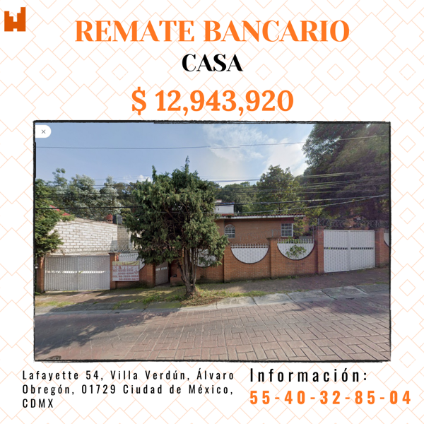 Casa en remate en Villa Verdún, Álvaro Obregón, Ciudad de México