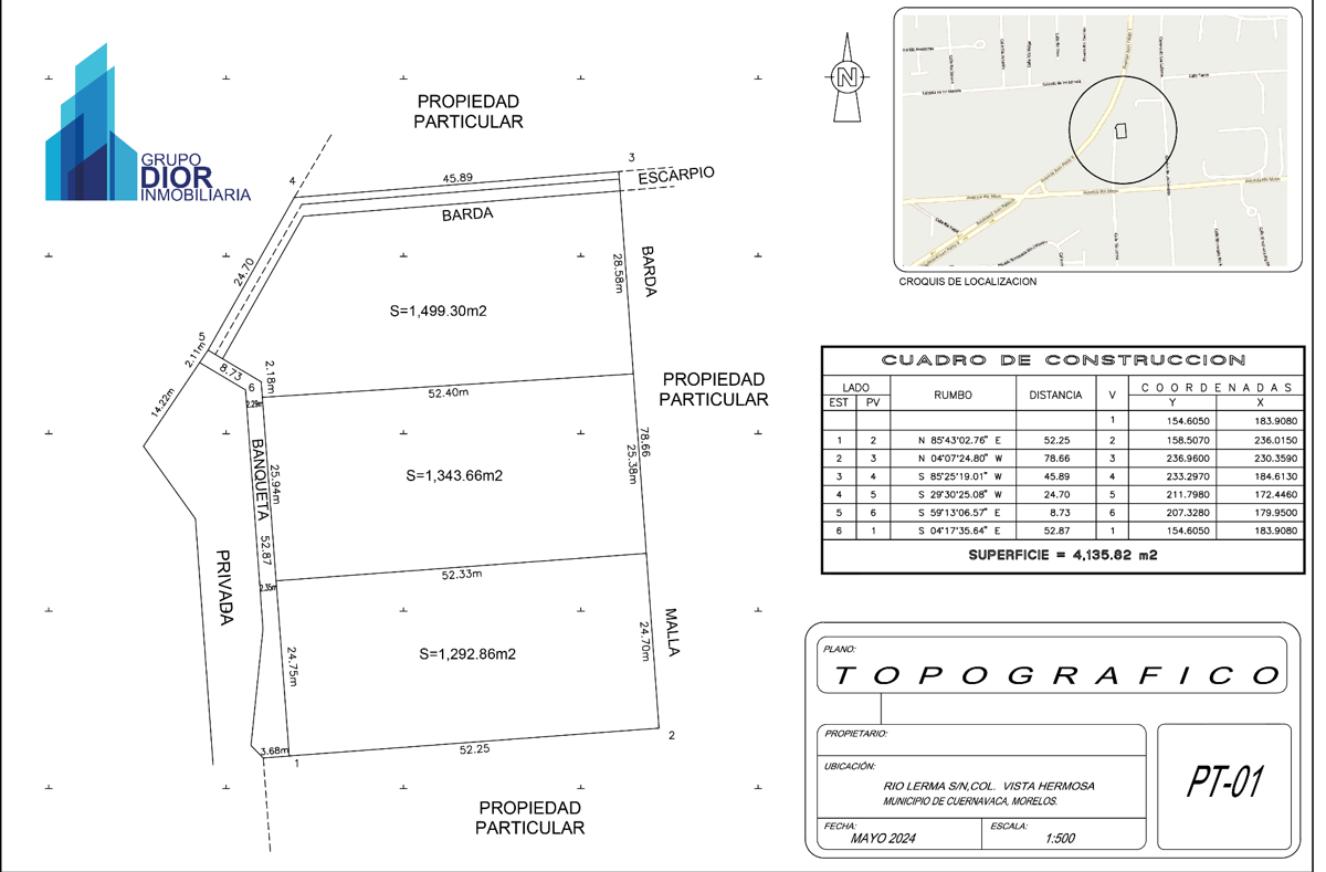 Terreno en venta en Vista Hermosa, Cuernavaca