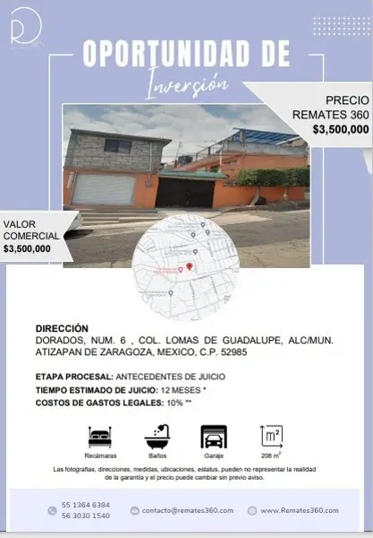Casa en Lomas de Guadalupe, Atizapán de Zaragoza, México