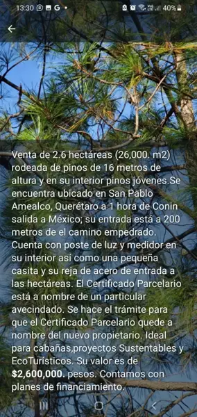 Terreno en venta en San Pablo, Amealco de Bonfil — foto 2 de 7