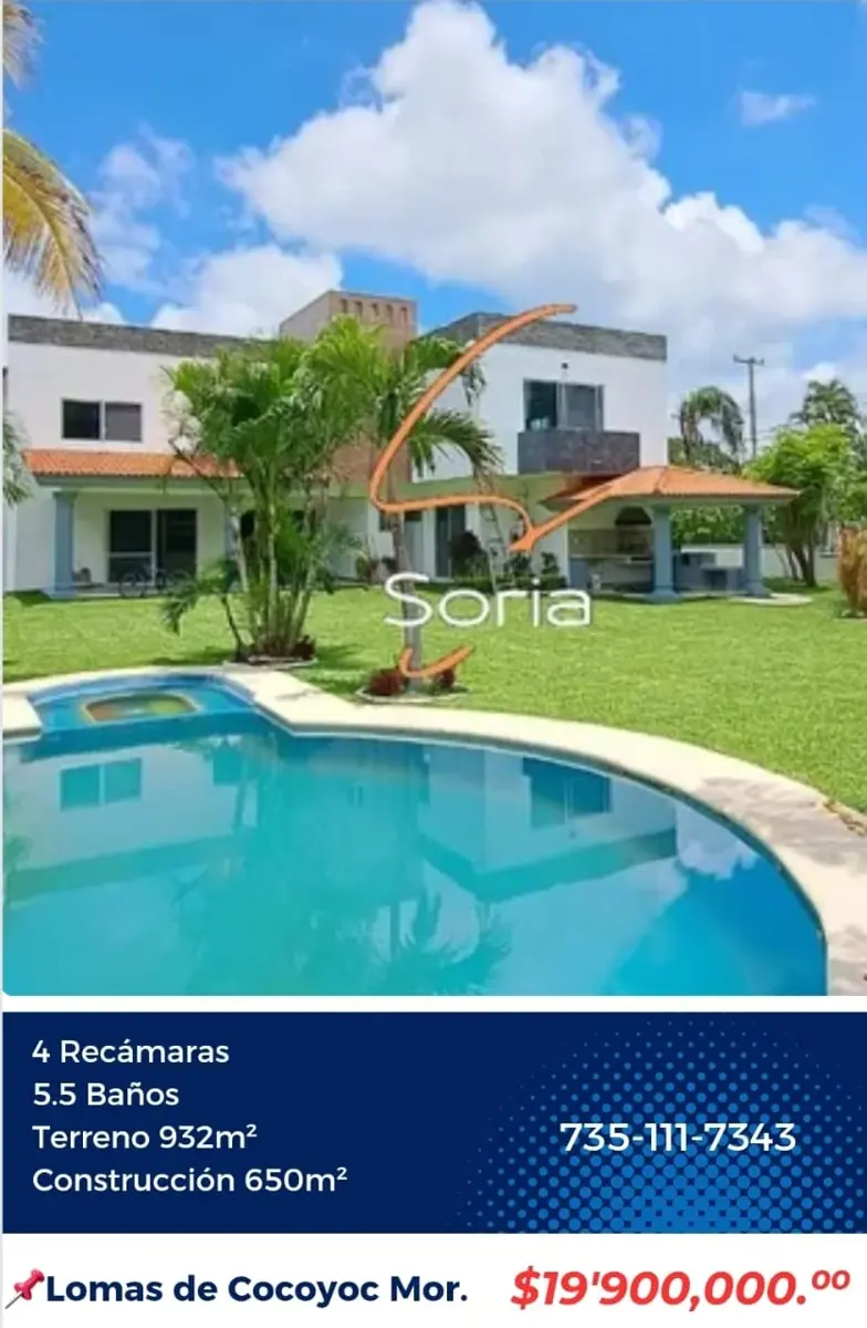 Casa en venta en Lomas de Cocoyoc, Atlatlahucan — foto 1 de 41