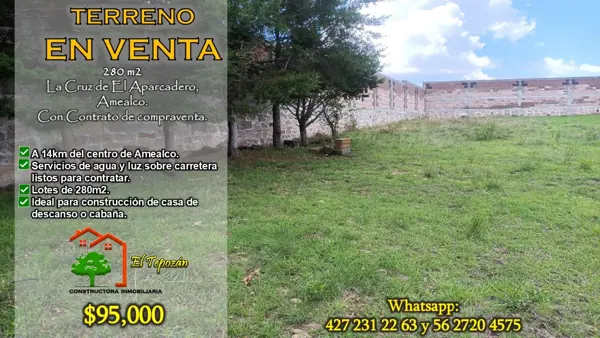 Terreno en venta en La Cruz del Apartadero (La Garita), Amealco de Bonfil, Querétaro Terreno en venta en La Cruz del Apartadero (La Garita), Amealco de Bonfil, Querétaro