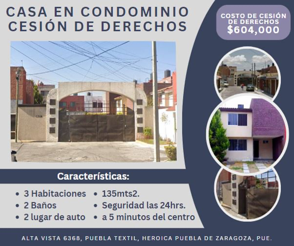 Casa en Puebla Textil, Puebla, Puebla