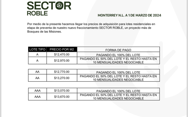 Terreno en venta en Bosques de las Misiones, Santiago — foto 3 de 3