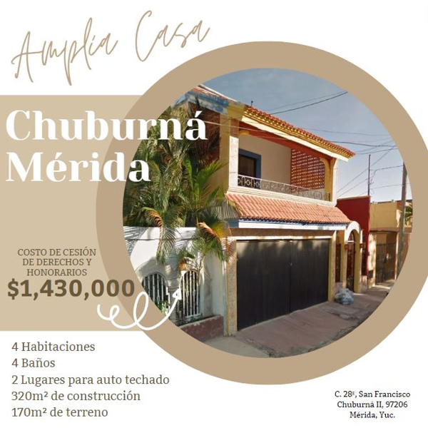 Casa en San Francisco Chuburna II, Mérida, Yucatán