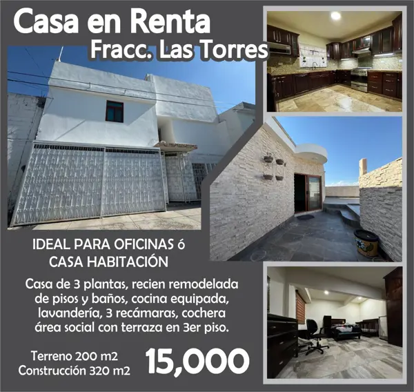 Casa en renta en Residencial las Torres, Torreón, Coahuila de Zaragoza Casa en renta en Residencial las Torres, Torreón, Coahuila de Zaragoza
