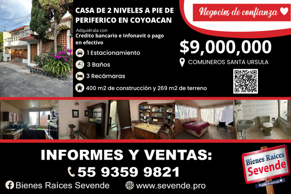 Casa en Santa Ursula Coapa, Coyoacán, Ciudad de México