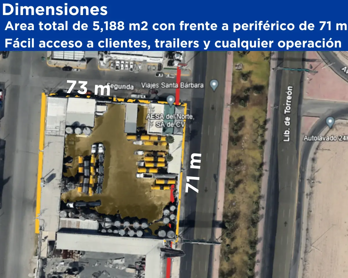 Terreno en Renta en Parque Industrial Oriente, Torreón, Coahuila de Zaragoza