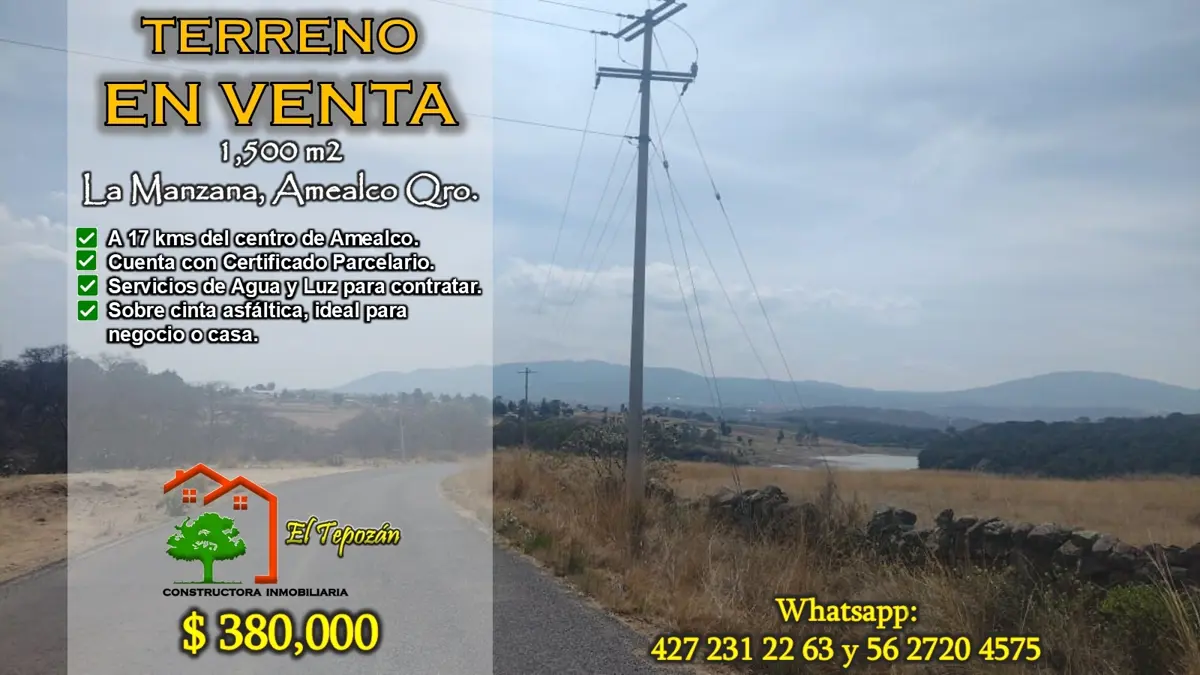 Terreno en venta en La Manzana, Amealco de Bonfil — foto 1 de 12
