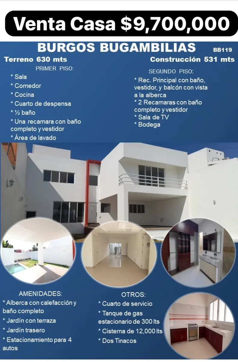 Casa en venta en Burgos Bugambilias, Temixco
