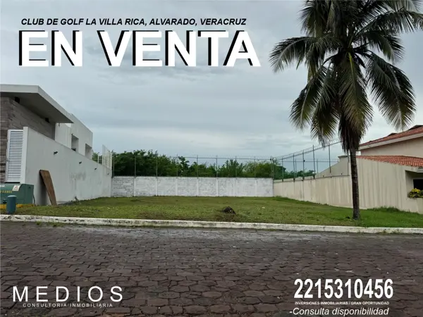 Terreno en venta en Club de Golf Villa Rica, Alvarado, Veracruz de Ignacio de la Llave