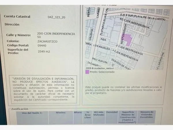 Terreno en venta en Zacahuitzco, Iztapalapa — foto 2 de 4
