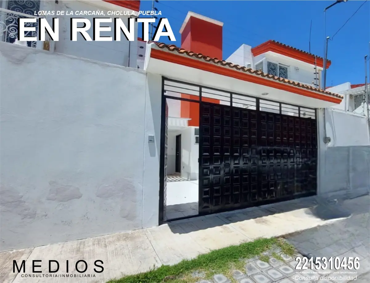 Casa en renta en Lomas de la Carcaña, San Pedro Cholula — foto 1 de 23