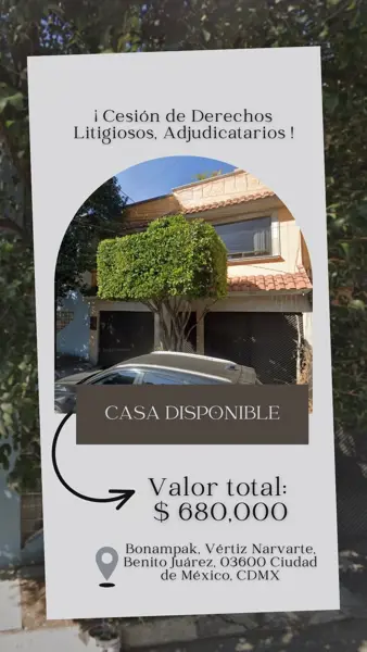 Casa en Vertiz Narvarte, Benito Juárez, Ciudad de México