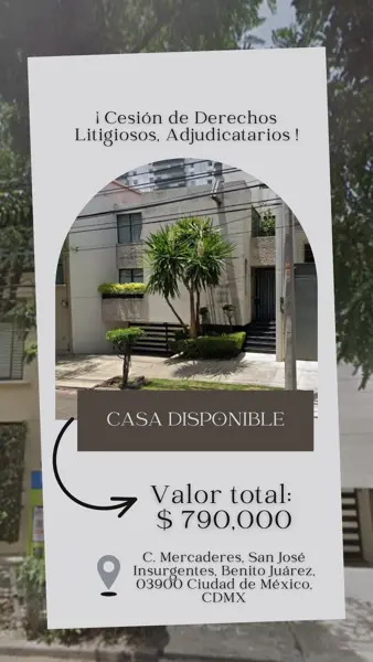 Casa en San Jose Insurgentes, Benito Juárez, Ciudad de México