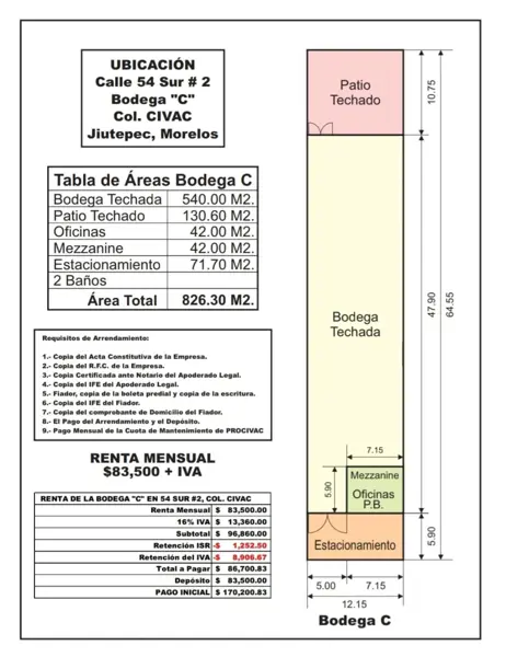 Bodega en renta en CIVAC, Jiutepec — foto 2 de 5