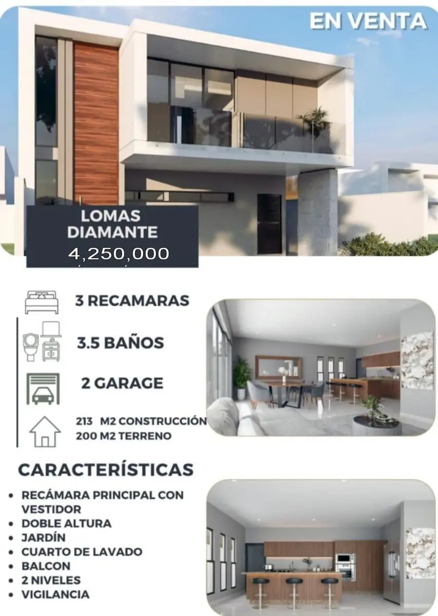 Casa en venta en Lomas Diamante, Alvarado — foto 1 de 3