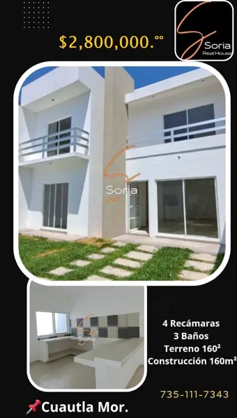Casa en venta en Hermenegildo Galeana, Cuautla, Morelos Casa en venta en Hermenegildo Galeana, Cuautla, Morelos