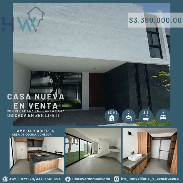 Casa en Zen Life Residencial II, El Marqués, Querétaro
