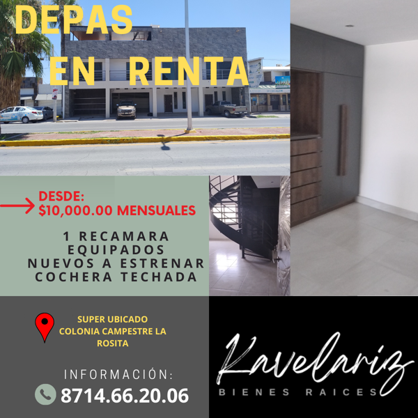 Departamento en Residencial Campestre la Rosita, Torreón, Coahuila de Zaragoza