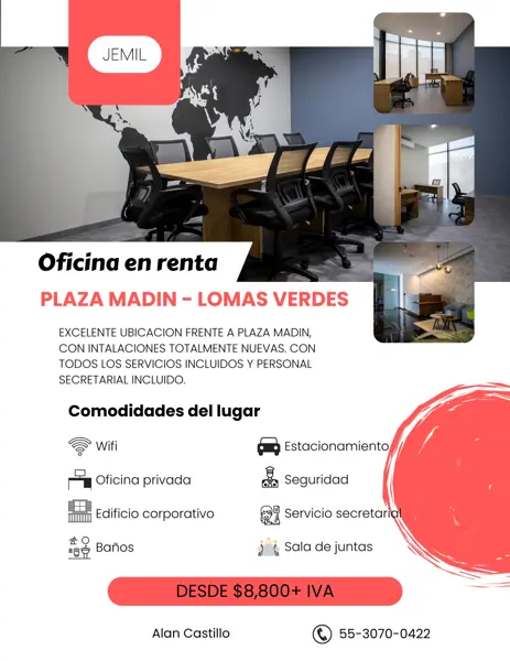 Oficina en Lomas Verdes 6a Sección, Naucalpan de Juárez, México