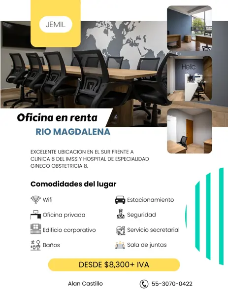 Oficina en Tizapan, Álvaro Obregón, Ciudad de México