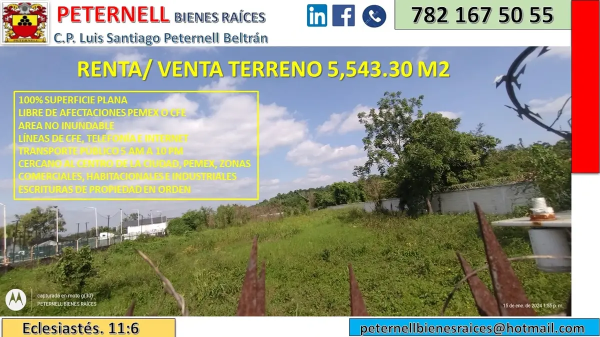 Terreno en renta en Division de Oriente, Poza Rica de Hidalgo