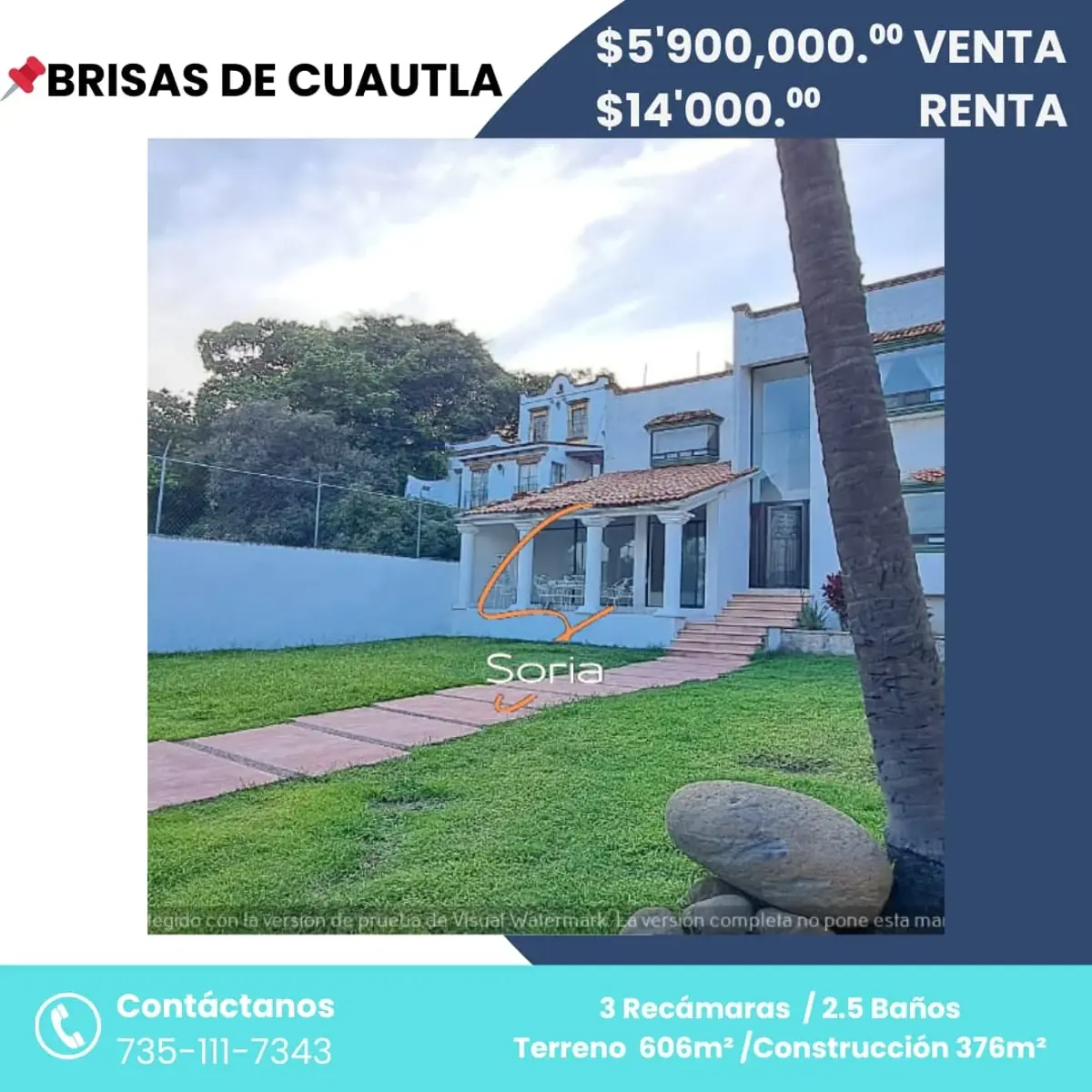 Casa en venta en Brisas de Cuautla, Cuautla — foto 1 de 35