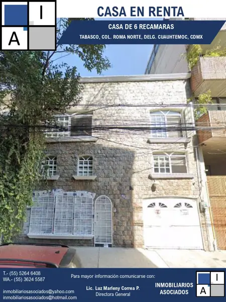 Casa en renta en Roma Norte, Cuauhtémoc, Ciudad de México