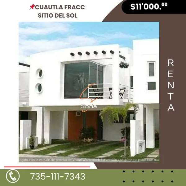 Casa en renta en Sitio del Sol, Cuautla, Morelos Casa en renta en Sitio del Sol, Cuautla, Morelos