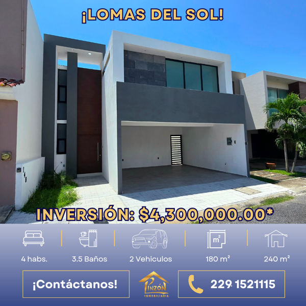 Casa en venta en Lomas del Sol, Alvarado, Veracruz de Ignacio de la Llave