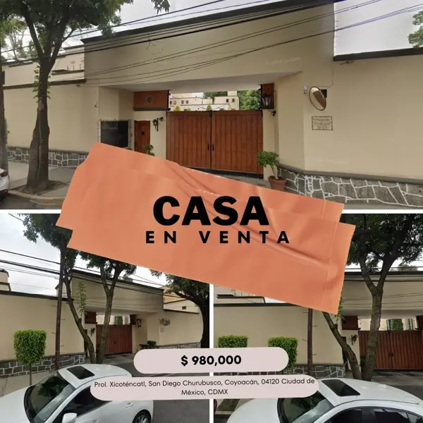 Casa en San Diego Churubusco, Coyoacán, Ciudad de México