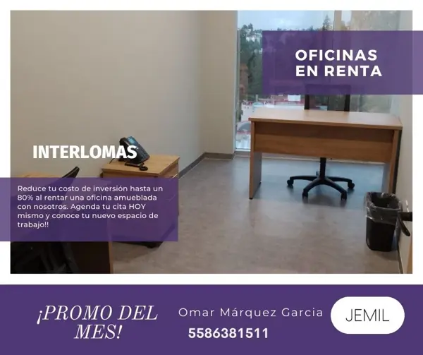 Oficina en La Otra Banda, Álvaro Obregón, Ciudad de México