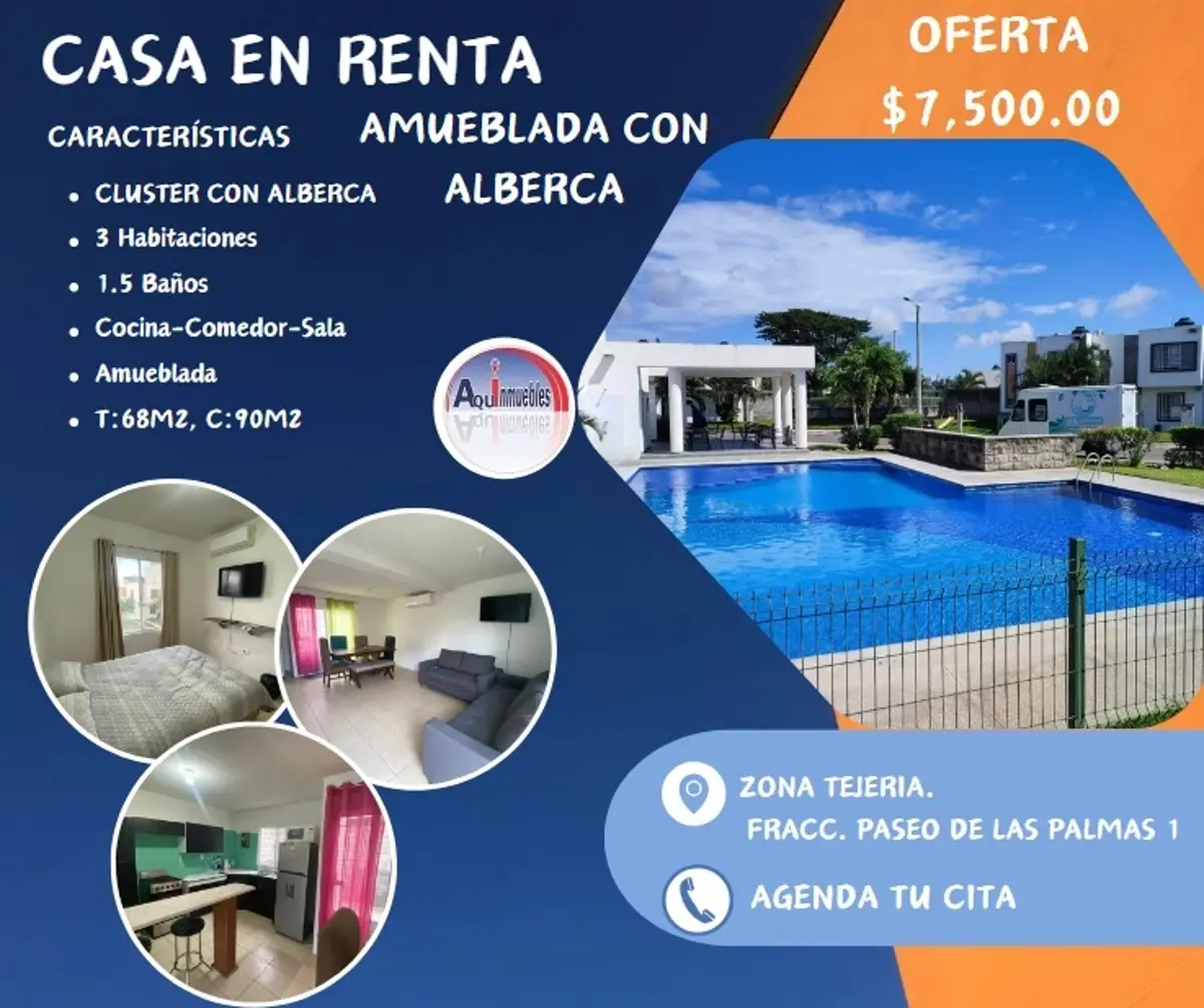 Casa en renta en Paseo de las Palmas (Casas Ruba), Veracruz — foto 1 de 8