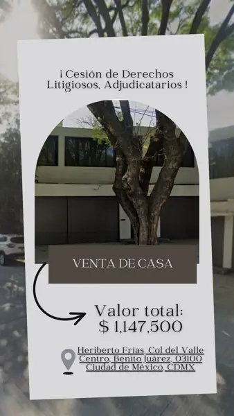 Casa en Del Valle Centro, Benito Juárez, Ciudad de México