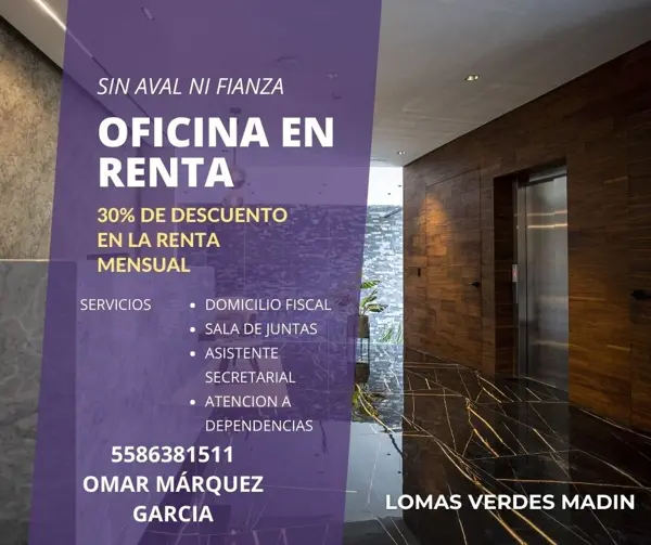 Oficina en Lomas Verdes 6a Sección, Naucalpan de Juárez, México