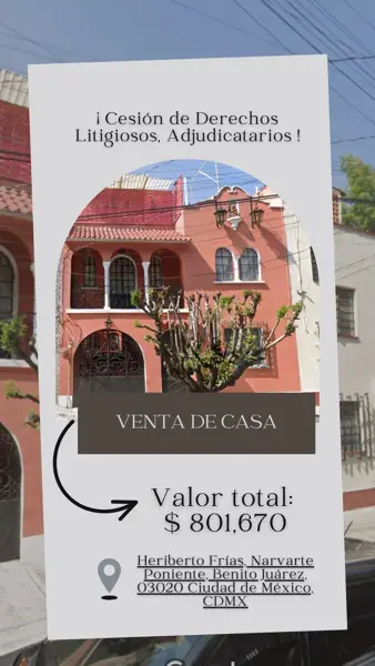 Casa en Narvarte Poniente, Benito Juárez, Ciudad de México
