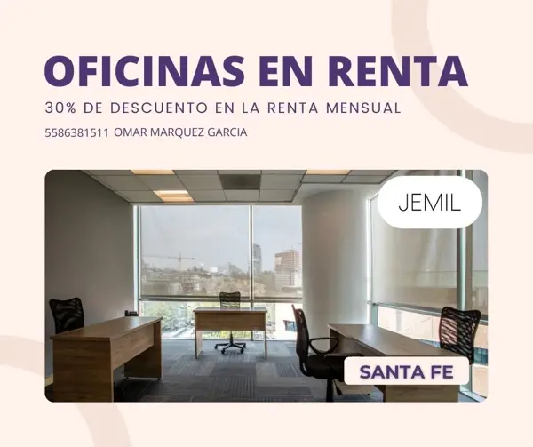 Oficina en El Piru Santa Fe, Álvaro Obregón, Ciudad de México