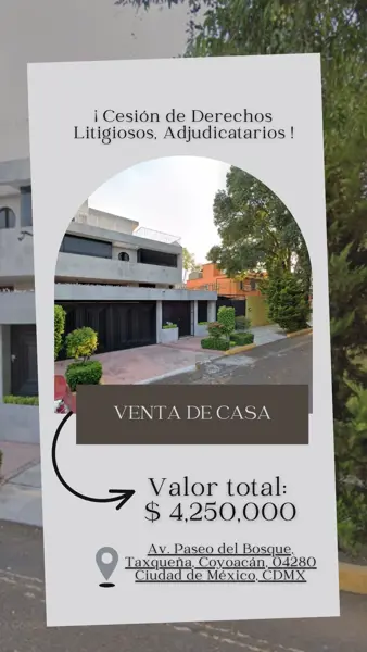 Casa en Paseos de Taxqueña, Coyoacán, Ciudad de México